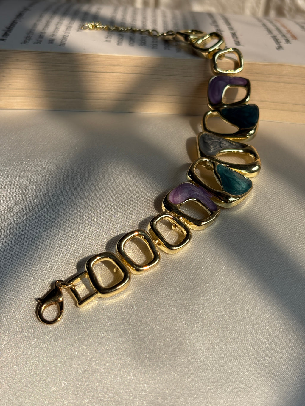 Colorful Enamel Link Bracelet
