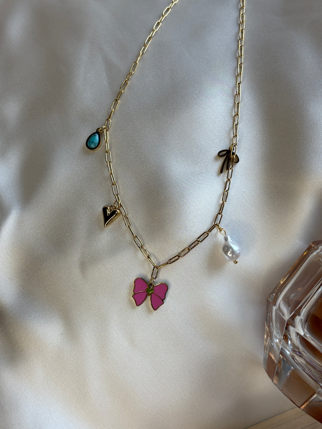 Mixed Charm Dangle Necklace