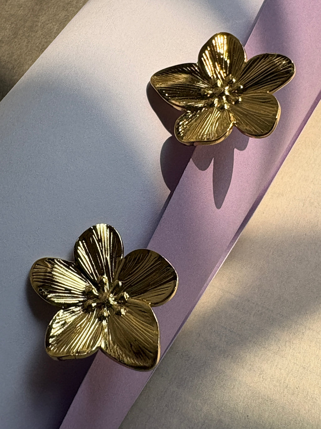 Golden Petal Statement Earring