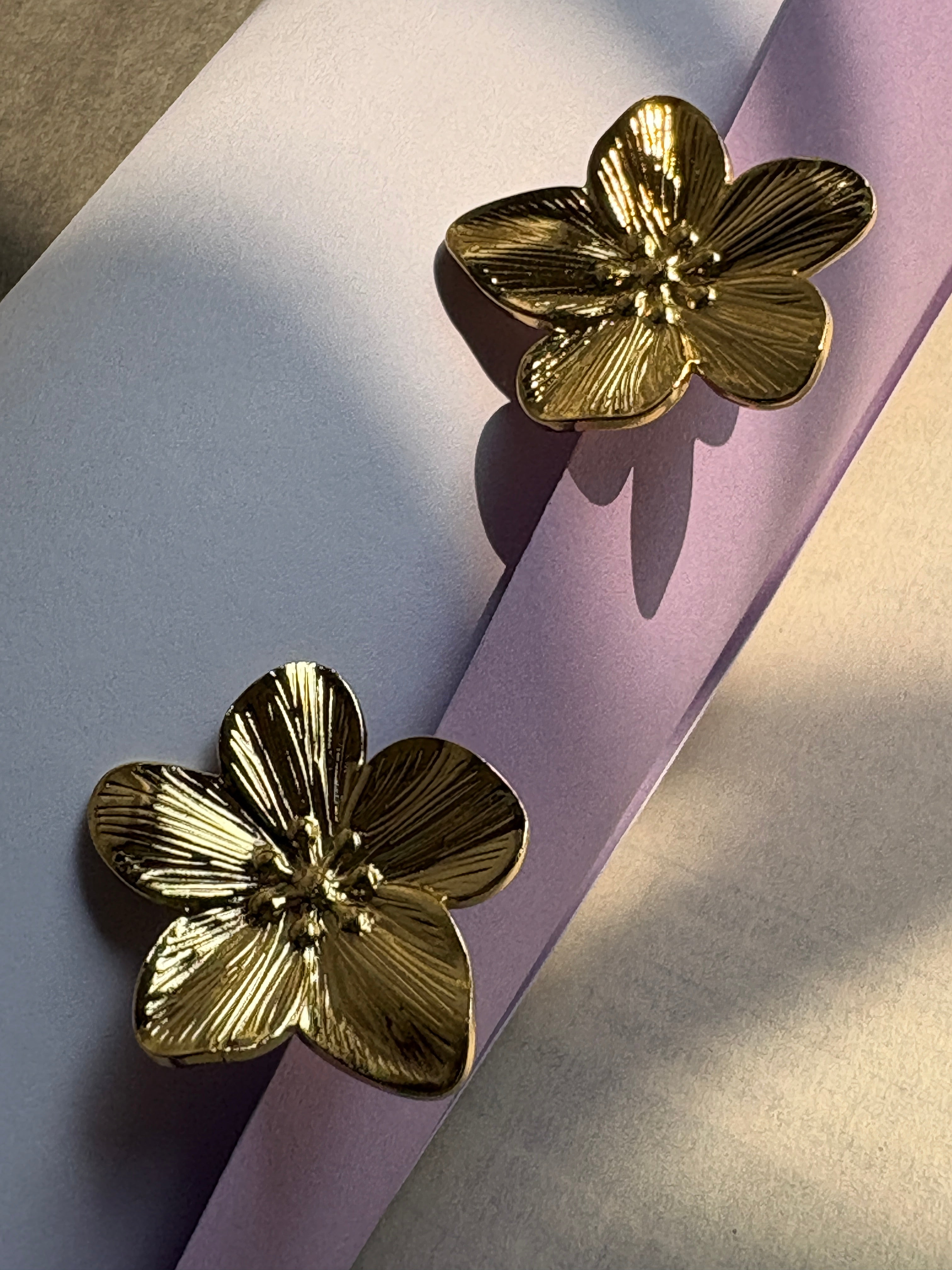 Golden Petal Statement Earring