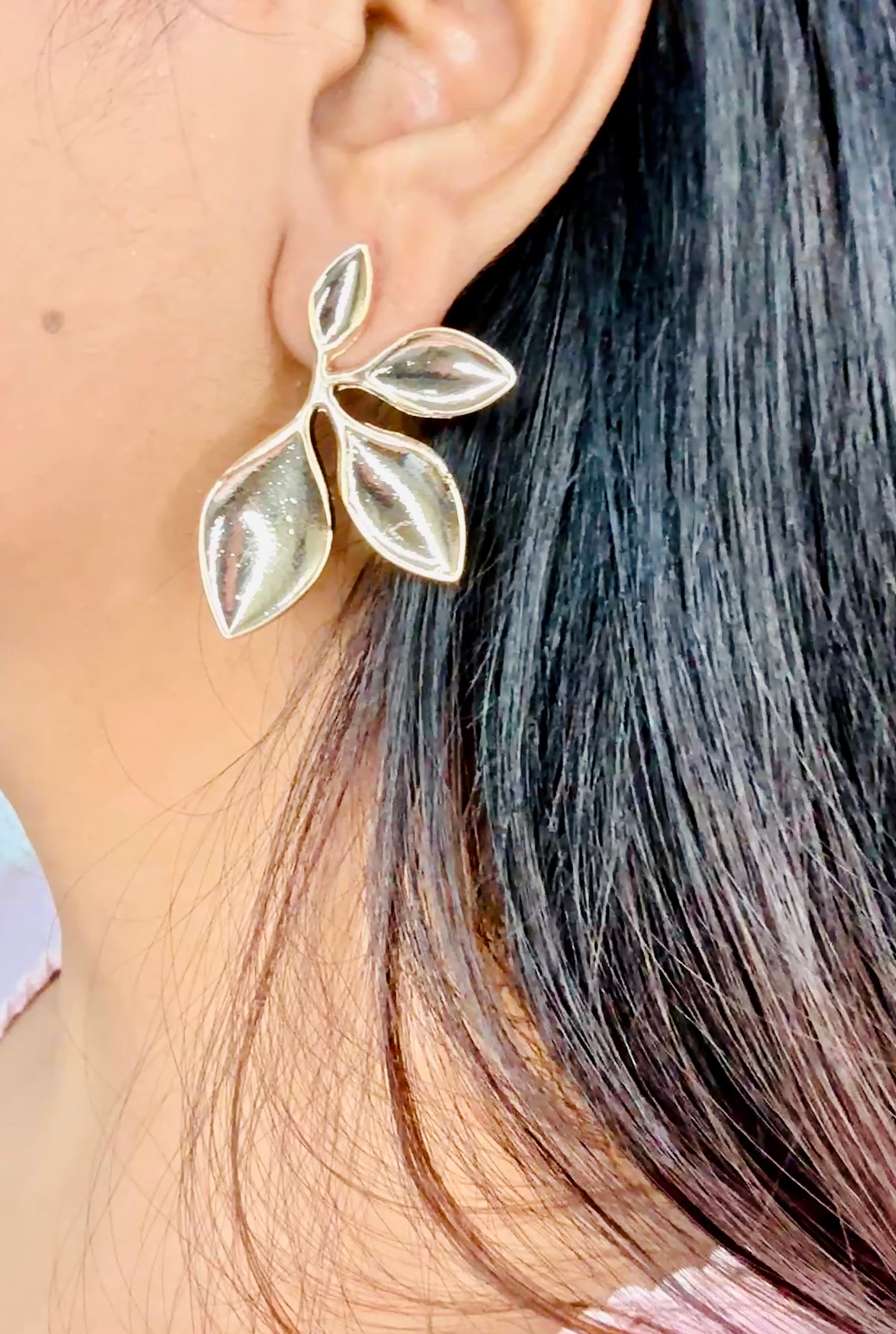 Leaf Statement Earrings