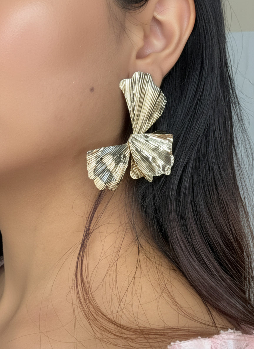 Textured Flower Earrings