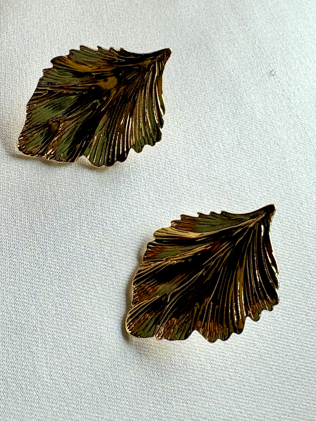 Gold Leaf Statement Earrings