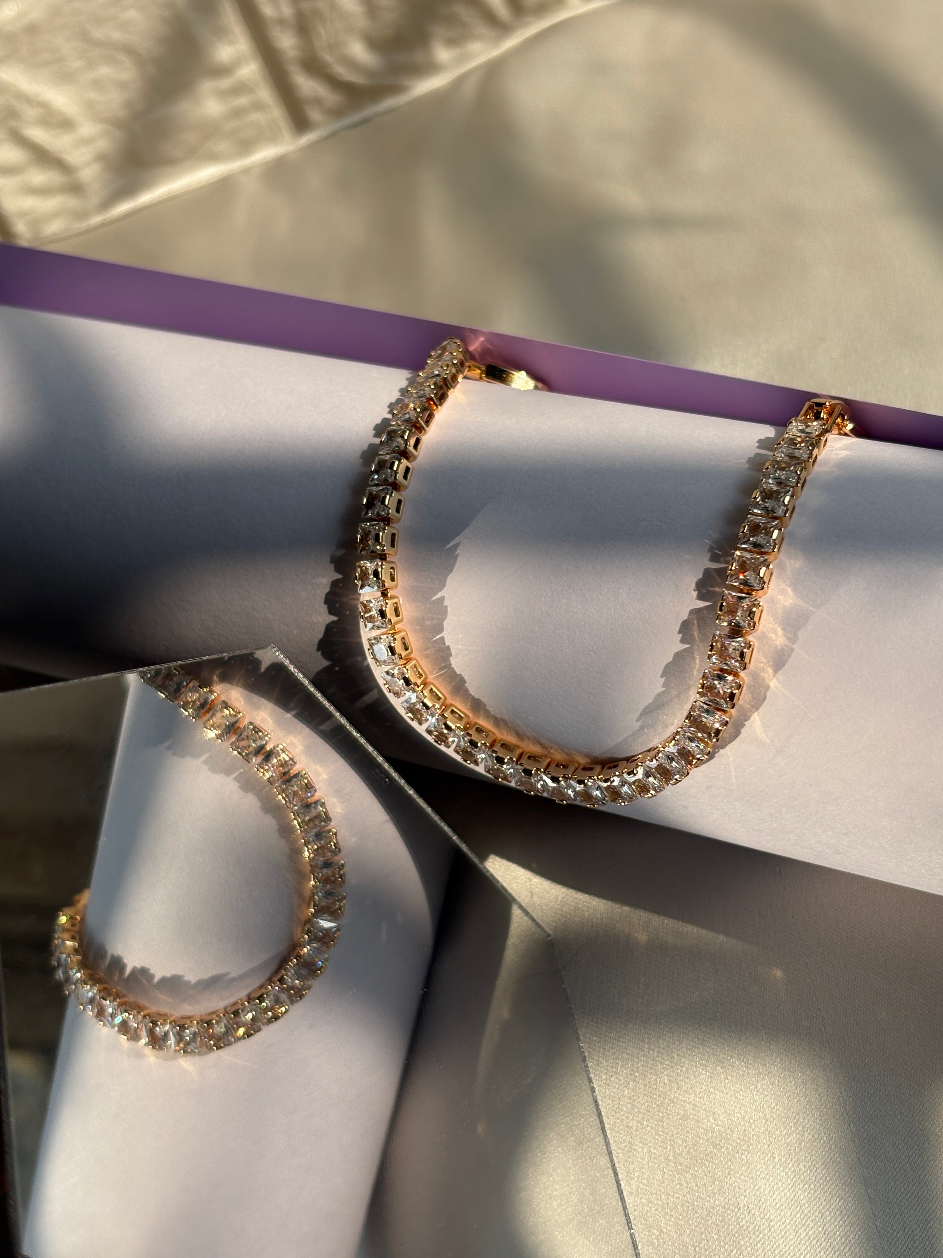 Classic Elegance Gold AD Bracelet