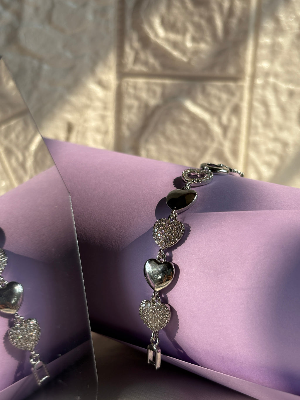 Silver Heart Charm Bracelet