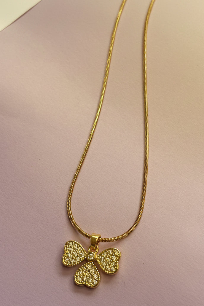 Shimmering Pavé Butterfly Anti-Tarnish Necklace