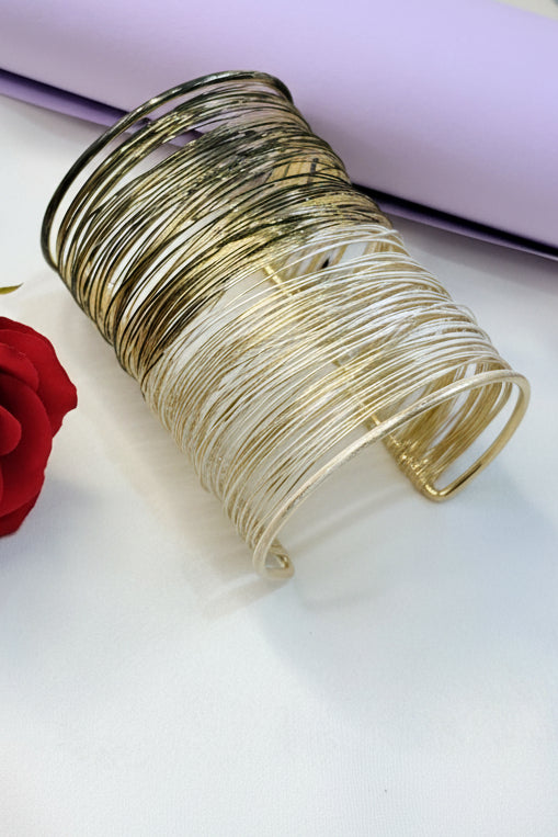 Bohemian Multi-Wire Statement Cuff Bangle