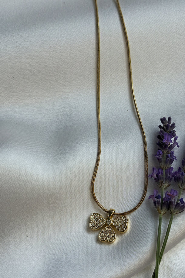 Shimmering Pavé Butterfly Anti-Tarnish Necklace