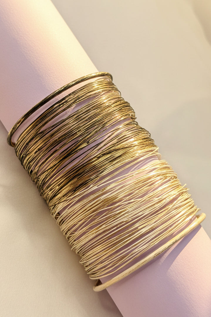 Bohemian Multi-Wire Statement Cuff Bangle
