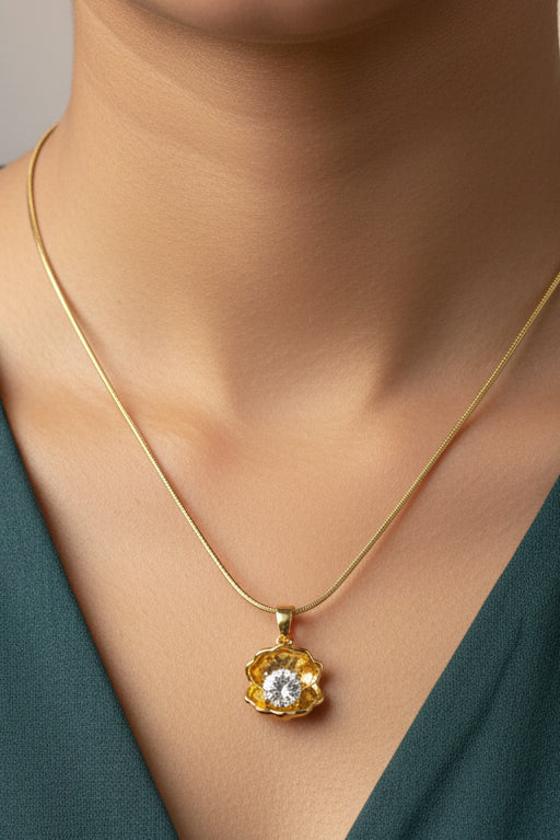 Golden Oyster Pearl Anti-Tarnish Necklace