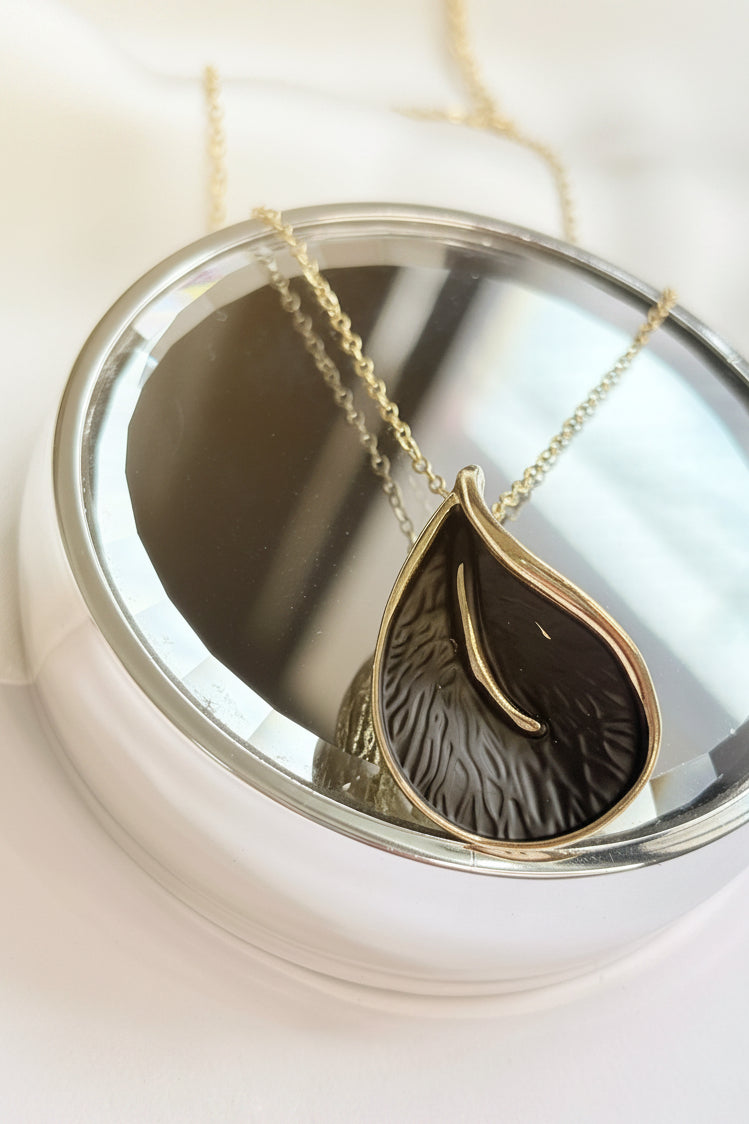 Enamelled Calla Lily Necklace