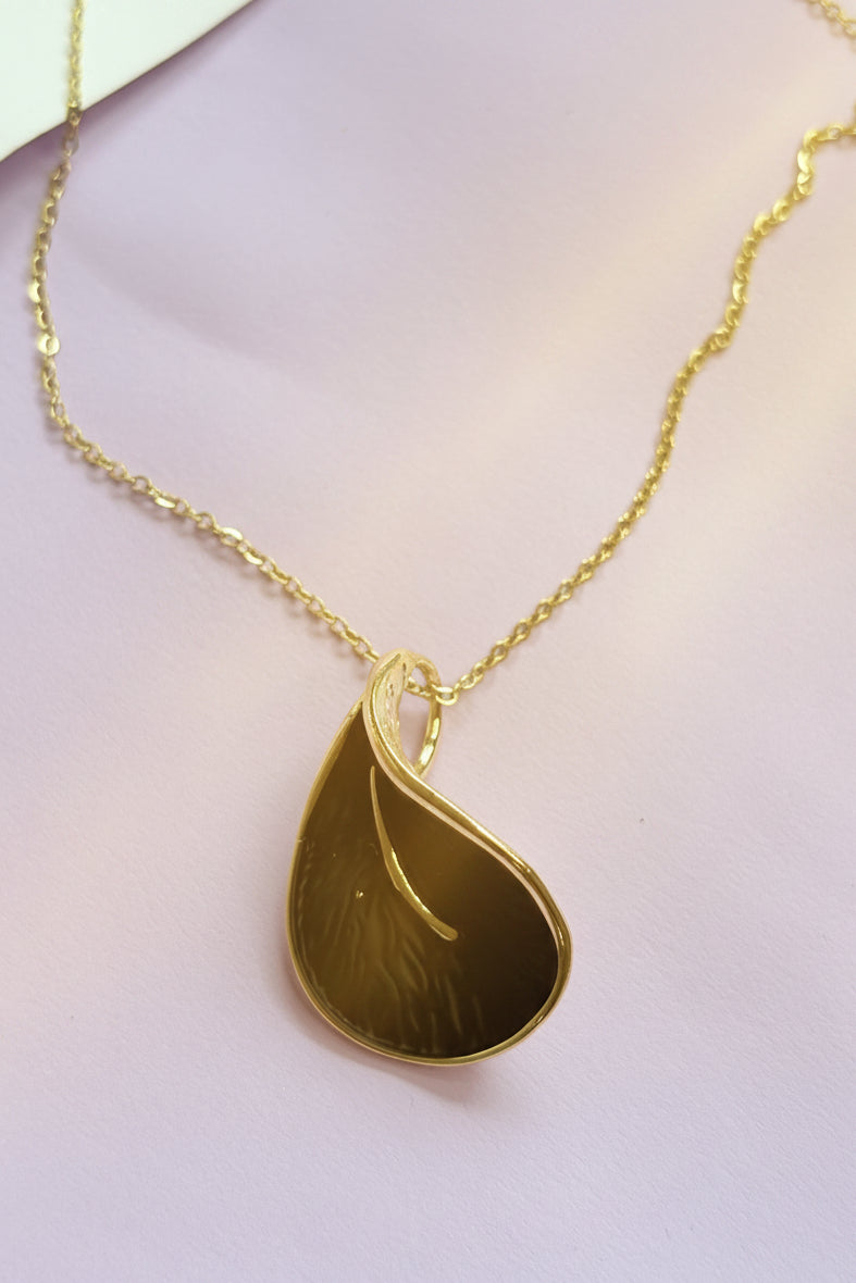 Enamelled Calla Lily Necklace