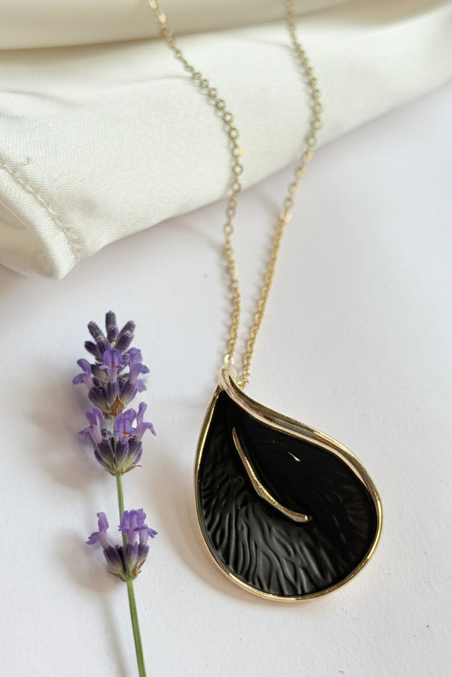 Enamelled Calla Lily Necklace