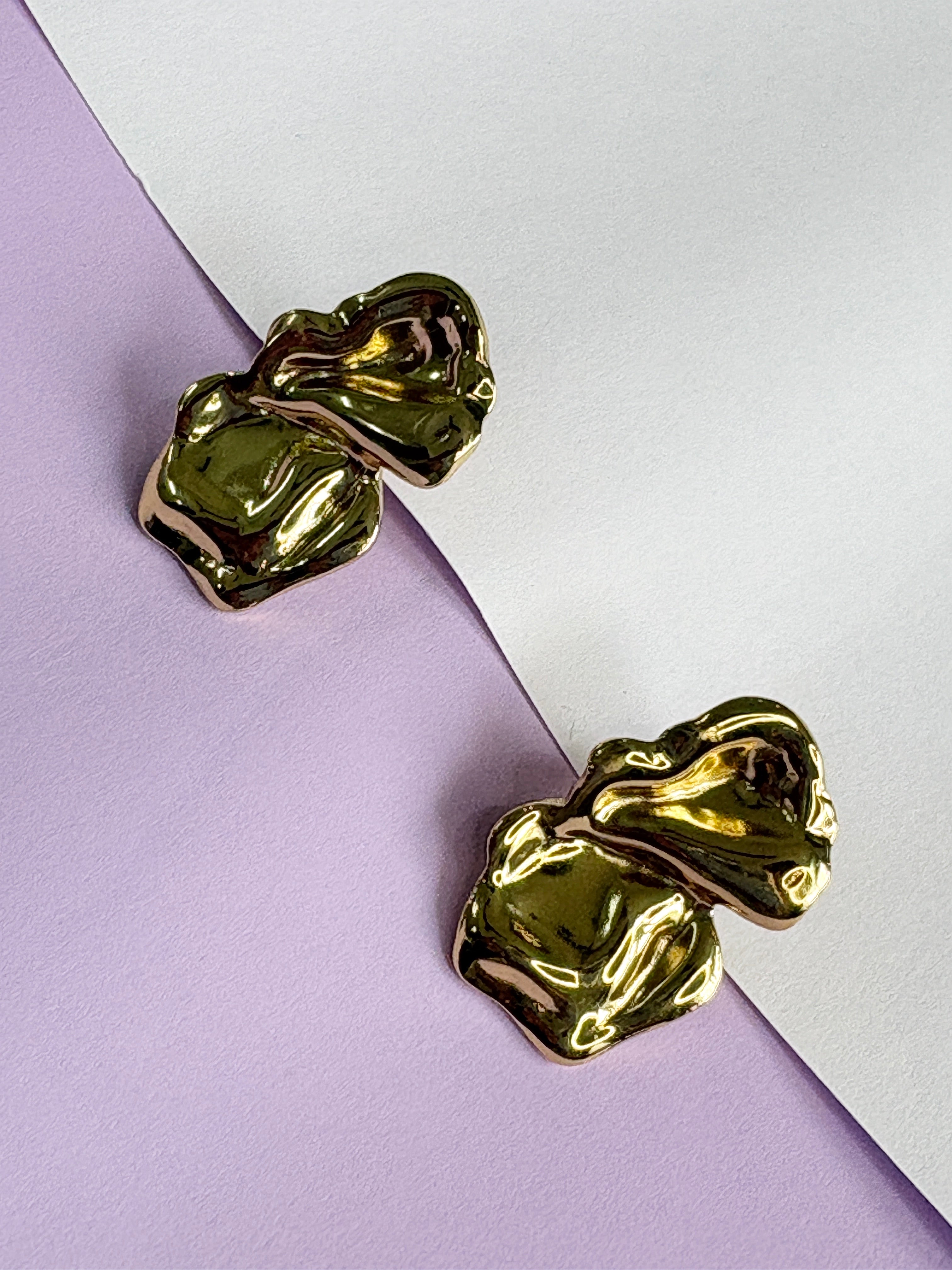 Molten Petal Anti-Tarnish Studs